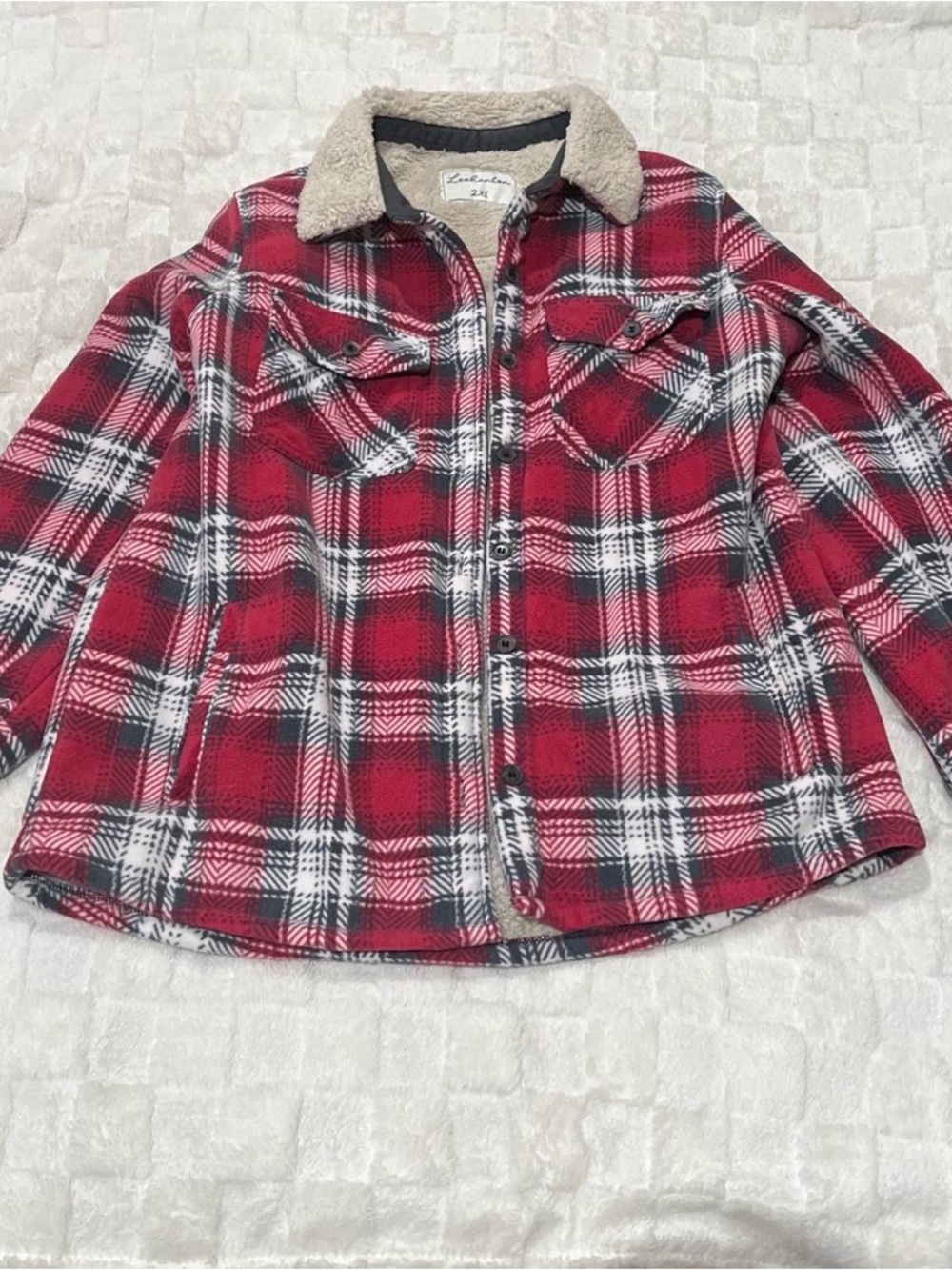 Leehanton Pink Plaid Button Jacket